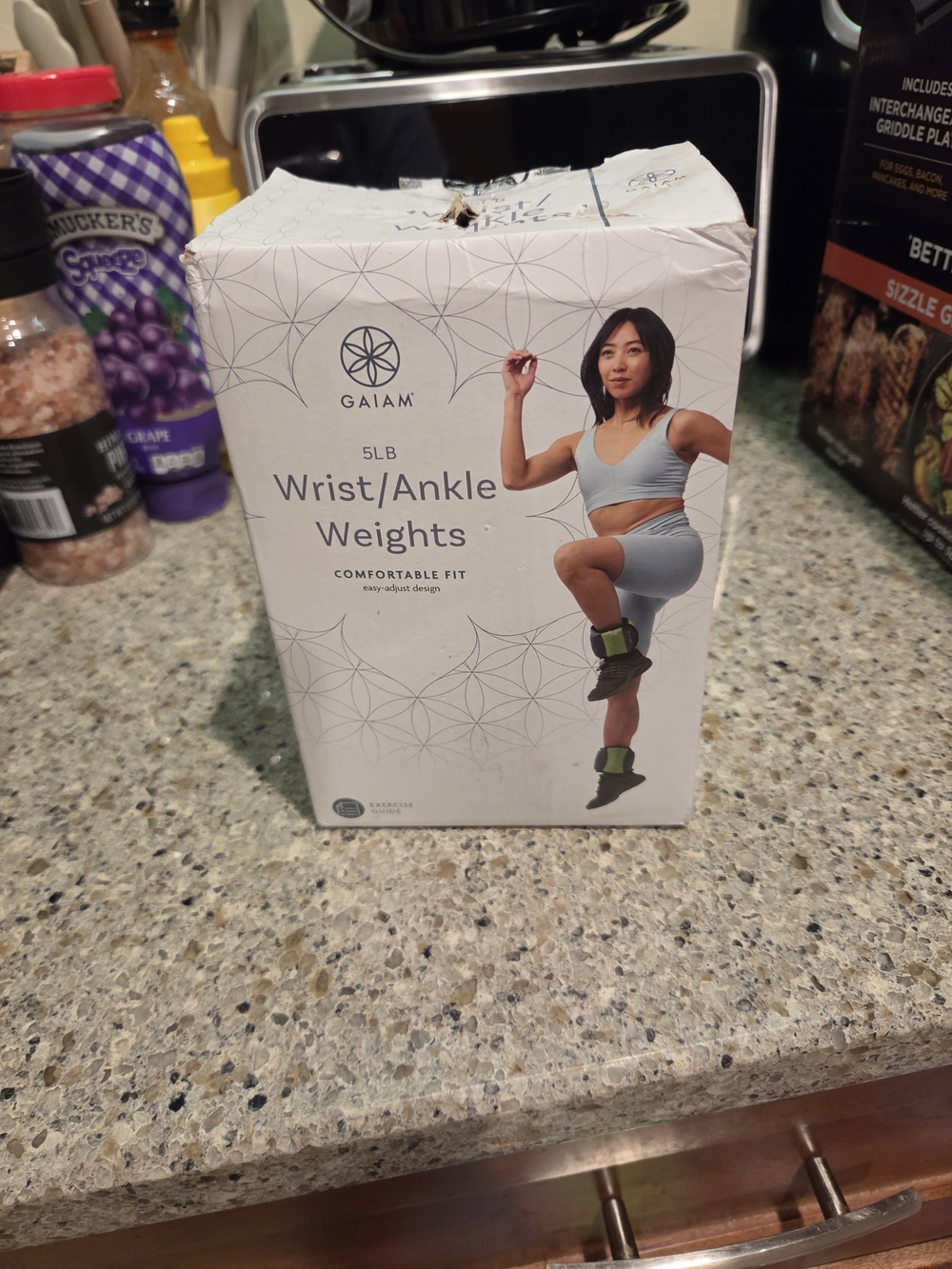 GAIAM 5 lb Wrist/Ankle Weights in Green and Black